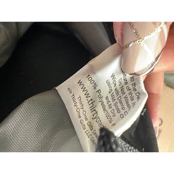 Thirty-One Oh Snap Bin Caddy Storage Open Container Black Twill Stripe Retired - Picture 6 of 6